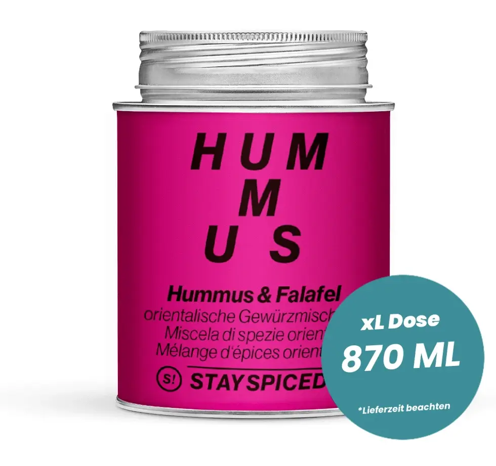 Hummus & Falafel - orientalische Gewürzmischung in der grossen XL-Dose (870ml) von STAY SPICED !