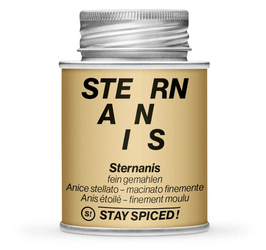 Sternanis gemahlen - Vietnam - Geschlossene Beige Gewürzdose von STAY SPICED!