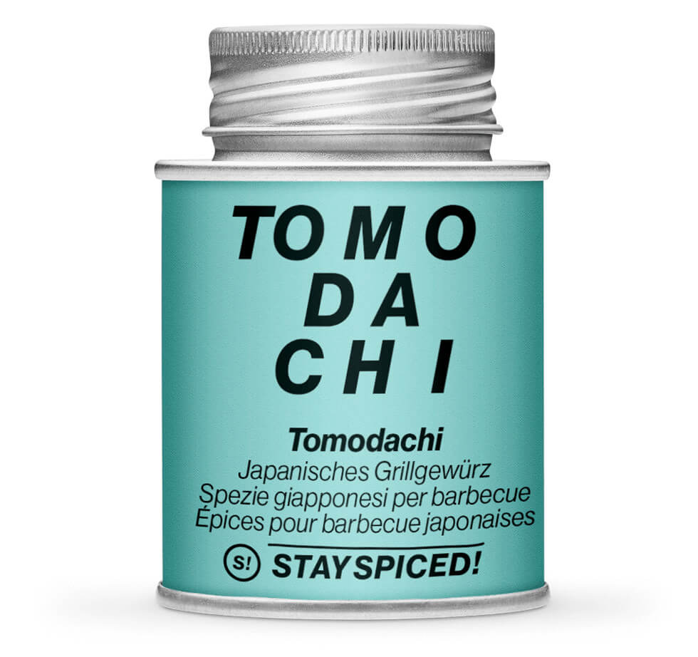 Tomodachi Sesam Topping - Geschlossene hellgrüne Gewürzdose von STAY SPICED