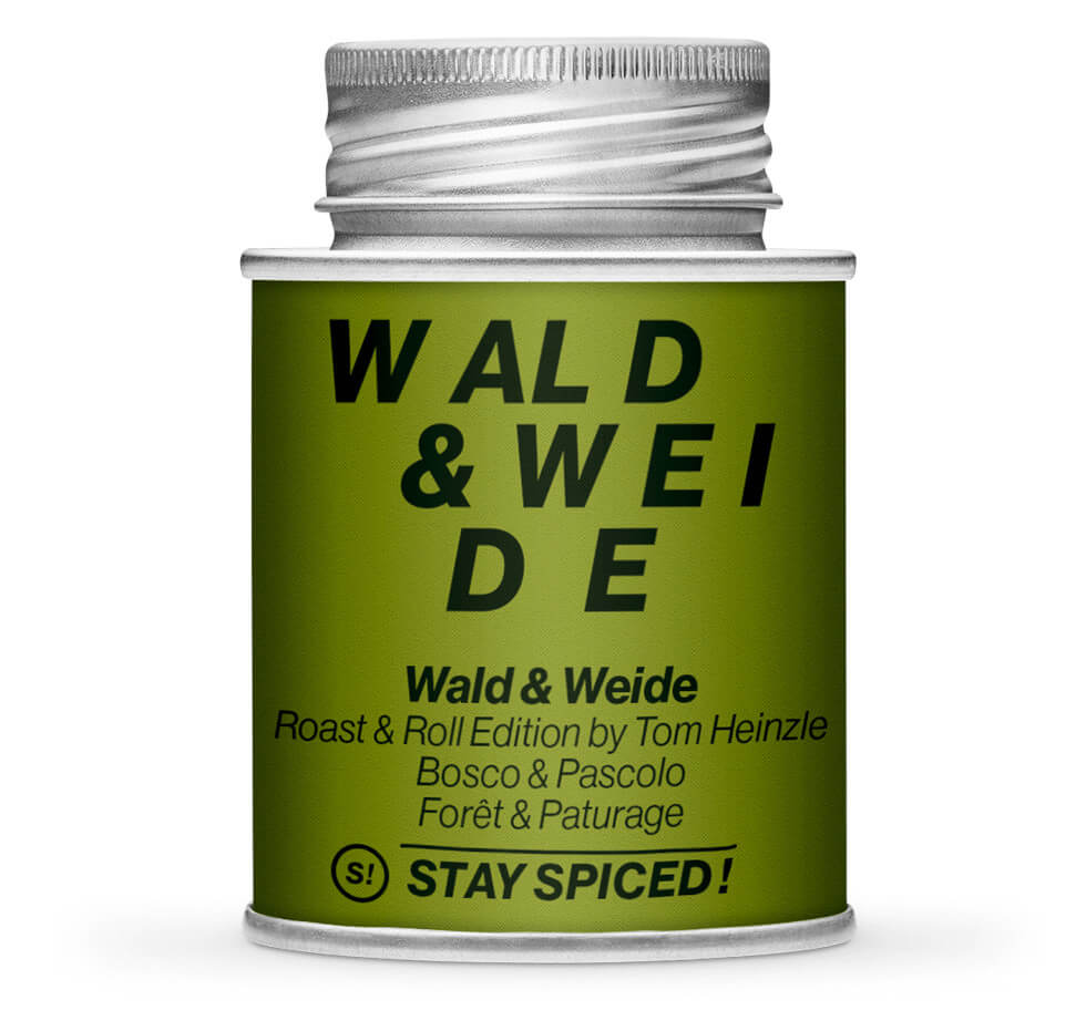 Wald & Weide Gewürzzubereitung - Geschlossene grüne Gewürzdose von STAY SPICED