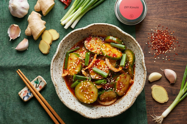 Koreanischer Kimchi-Gurkensalat – die knackig & frische Geschmacks-Explosion! 🥒
