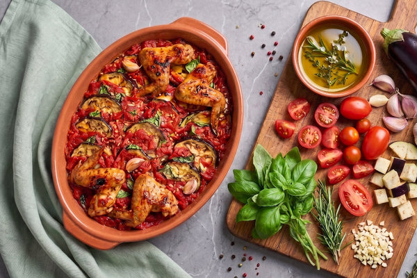 Poulet-Auberginen Auflauf Rezept - Ohne Salz!