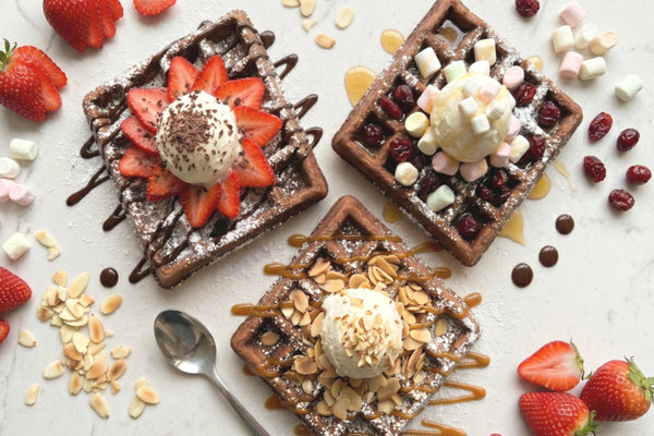 Waffeln Rezept mit Schokoladenstücken