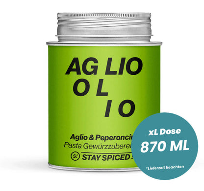 Aglio & Peperoncino Gewürzmischung in der grossen XL-Dose (870ml) von STAY SPICED!