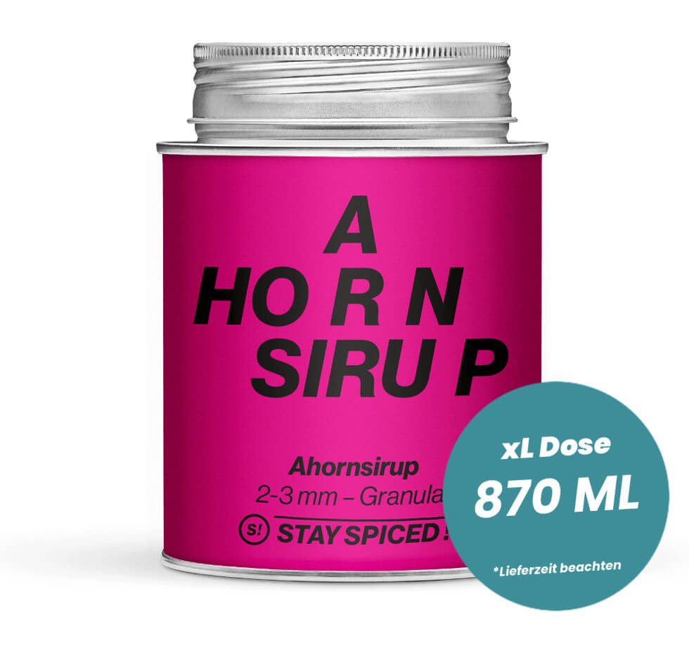 Ahornsirup Granulat in der grossen XL-Dose (870ml) von STAY SPICED