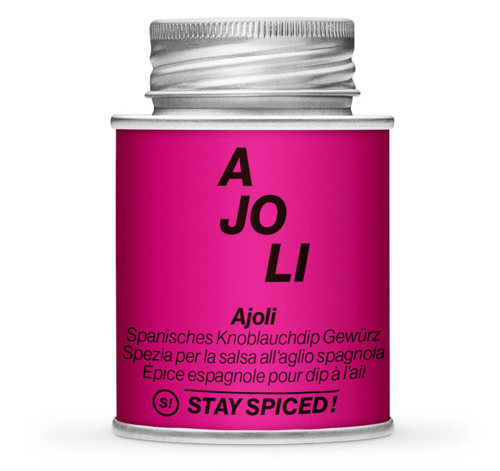 Ajoli Knoblauch-Dip - Geschlossene pinke Gewürzdose von STAY SPICED!