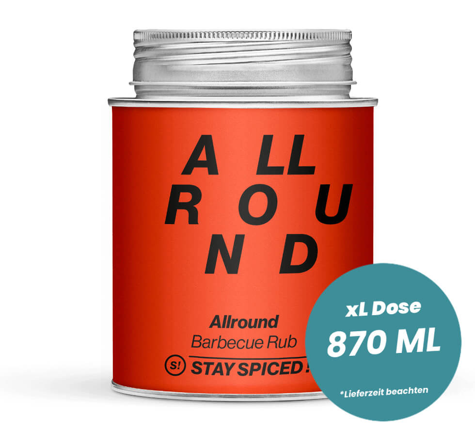 Allround BBQ Rub in der grossen XL-Dose (870ml) von STAY SPICED !