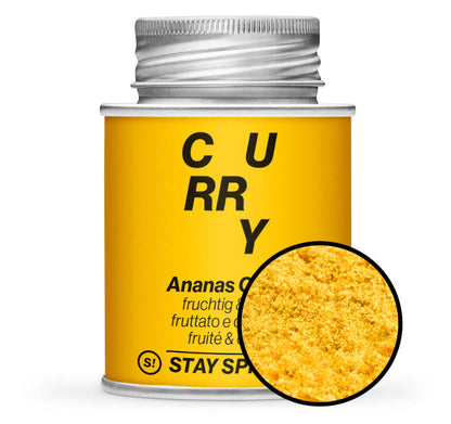 Ananas Curry - Geschlossene Gelb Gewürzdose von STAY SPICED!