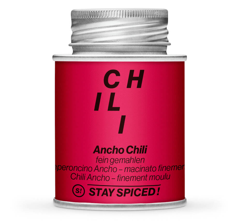 Ancho Chili gemahlen - Geschlossene Rot Gewürzdose von STAY SPICED
