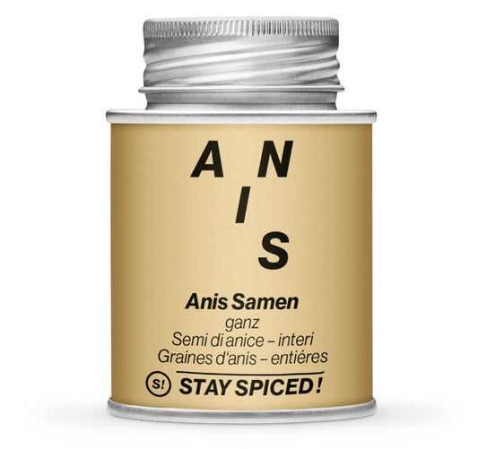 Ockerfarbene Gewürzdose mit Anis Samen ganz von STAY SPICED! bei Chefkoch-Gewürze