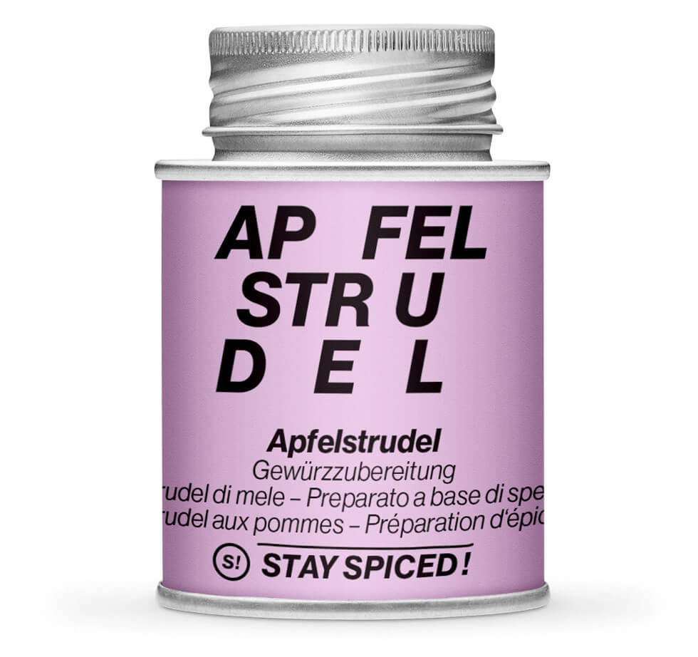 Apfelstrudel Mix - Geschlossene pinke Gewürzdose von STAY SPICED