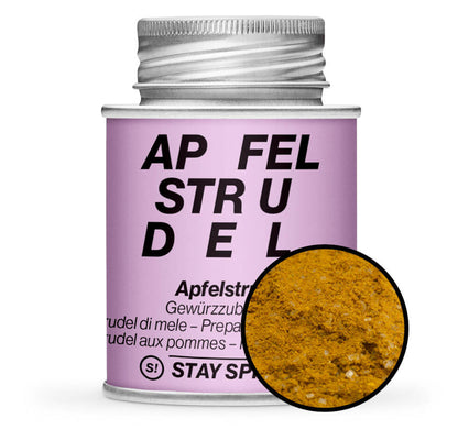 Apfelstrudel Mix - Pinke Gewürzdose mit kleiner runder Gewürz-Vorschau von STAY SPICED! bei Chefkoch-Gewürze