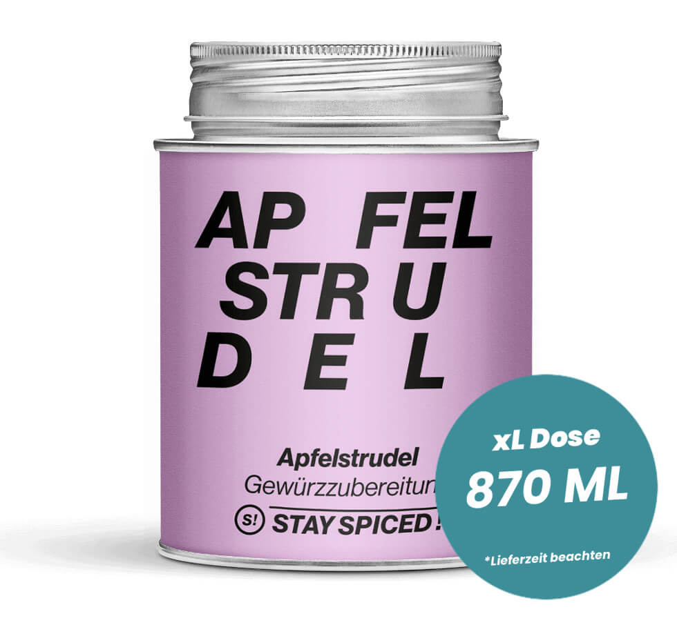 Apfelstrudel Mix in der grossen XL-Dose (870ml) von STAY SPICED!