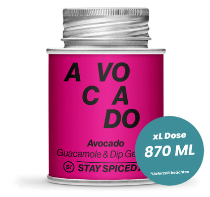 Avocado Gewürz in der grossen XL-Dose (870ml) von STAY SPICED!