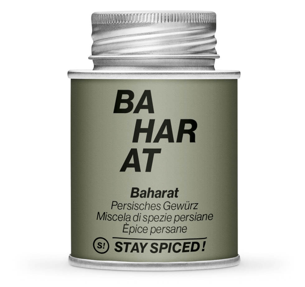 Baharat persische Gewürzmischung - Geschlossene graue Gewürzdose von STAY SPICED!