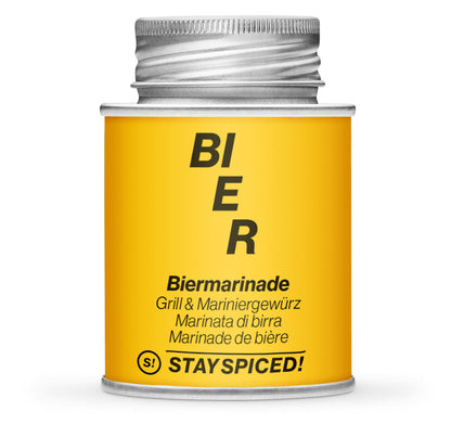 Biermarinade - Geschlossene gelbe Gewürzdose von STAY SPICED