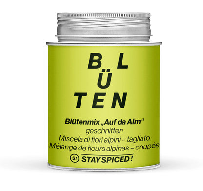 Blütenmix Auf da Alm - Geschlossene hellgrüne Gewürzdose von STAY SPICED