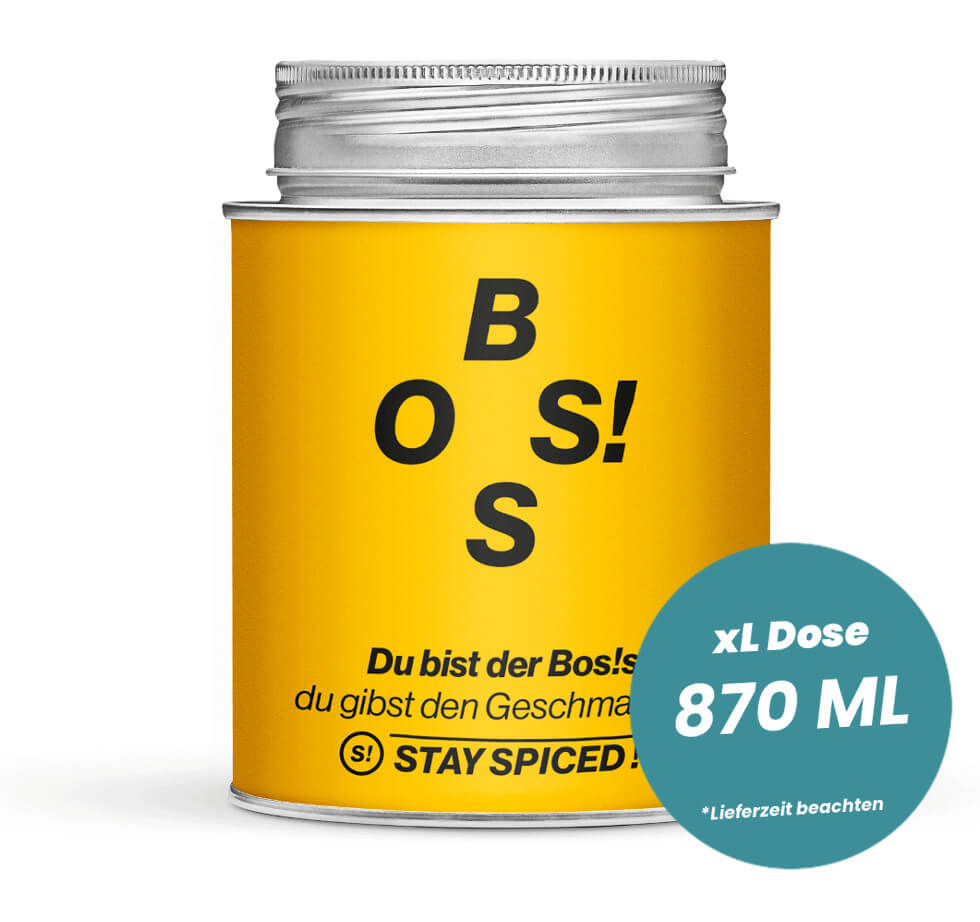 BOS!S - Wurst & Fleisch in der grossen XL-Dose (870ml) von STAY SPICED !