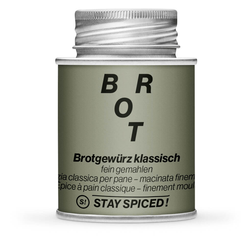 Brotgewürz gemahlen - Geschlossene graue Gewürzdose von STAY SPICED