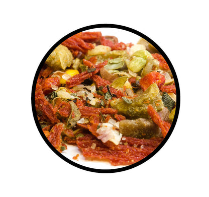 Bruschetta grüne Olive - Detaillierte Nahaufnahme der Textur / Struktur