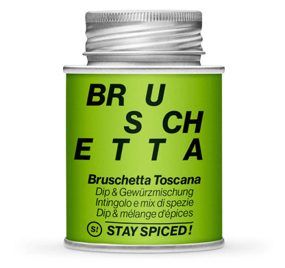 Bruschetta Toscana - Geschlossene hellgrüne Gewürzdose von STAY SPICED!