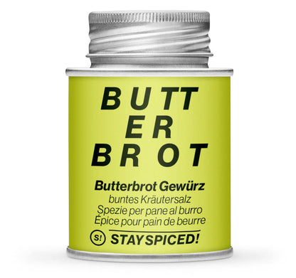 Butterbrot Gewürz - Geschlossene hellgrüne Gewürzdose von STAY SPICED