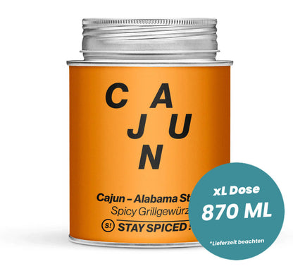 Cajun - Alabama Style - Grillgewürz in der grossen XL-Dose (870ml) von STAY SPICED!