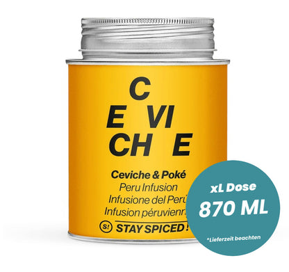 Ceviche & Poké, Peru Infusion in der grossen XL-Dose (870ml) von STAY SPICED