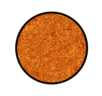 Chili-Salz mittel scharf - Detaillierte Nahaufnahme der Textur / Struktur