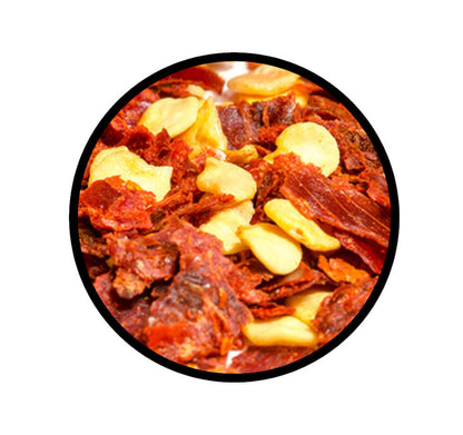Chili & Peperoncino geschrotet - Detaillierte Nahaufnahme der Textur / Struktur