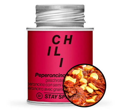 Chili - Peperoncino rot geschrotet mit Saat