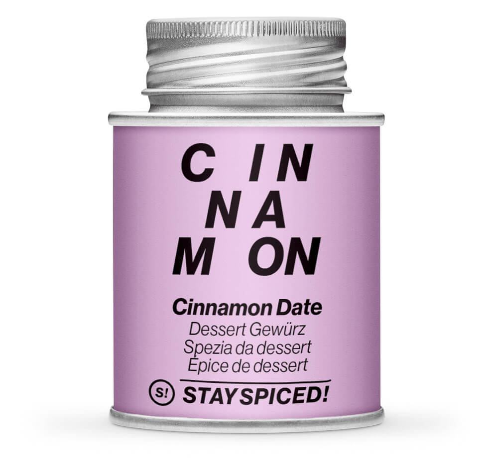 Cinnamon Date Dessert Gewürz - Geschlossene pinke Gewürzdose von STAY SPICED