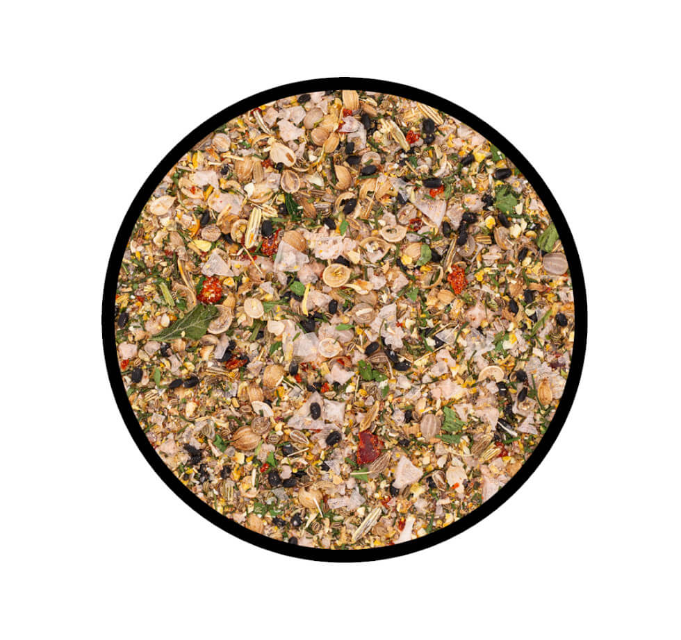Crusty Nashville Veggie & Fischgewürz - Detaillierte Nahaufnahme der Textur / Struktur