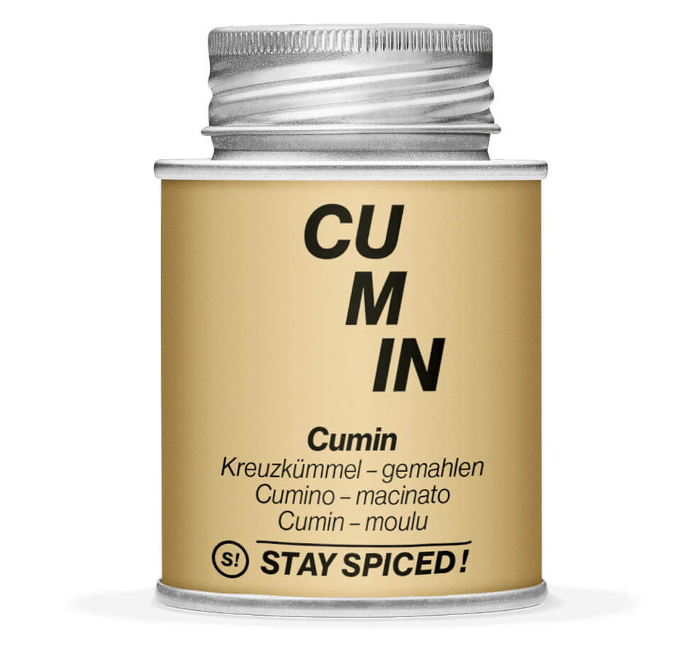 Hellbraune Gewürzdose mit Cumin - Kreuzkümmel - gemahlen von STAY SPICED! bei Chefkoch-Gewürze