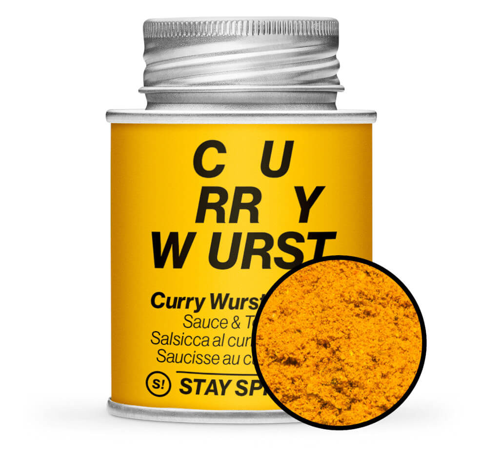 Curry Wurst Gewürzmischung mild - Gelb Gewürzdose von STAY SPICED ! bei Chefkoch-Gewürze.