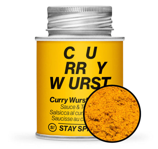 Curry Wurst Gewürzmischung mild - Gelb Gewürzdose von STAY SPICED ! bei Chefkoch-Gewürze.