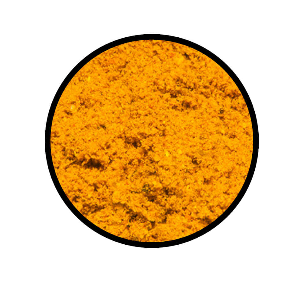 Curry Wurst Gewürzmischung mild - Detaillierte Nahaufnahme der Textur / Struktur