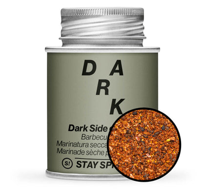 Dark Side of BBQ - Graue Gewürzdose mit kleiner runder Gewürz-Vorschau von STAY SPICED ! bei Chefkoch-Gewürze