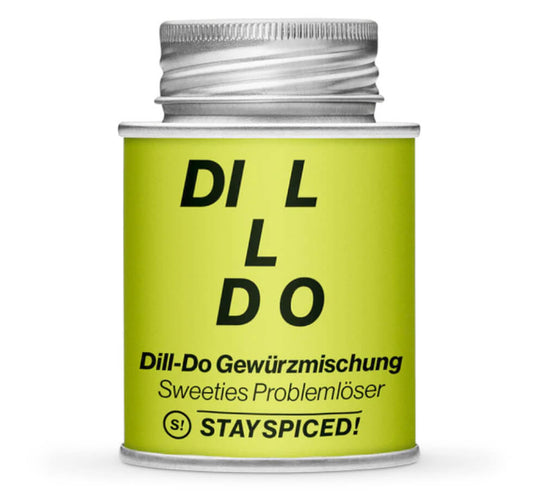 Dill-Do Gewürzmischung - Geschlossene hellgrüne Gewürzdose von STAY SPICED!