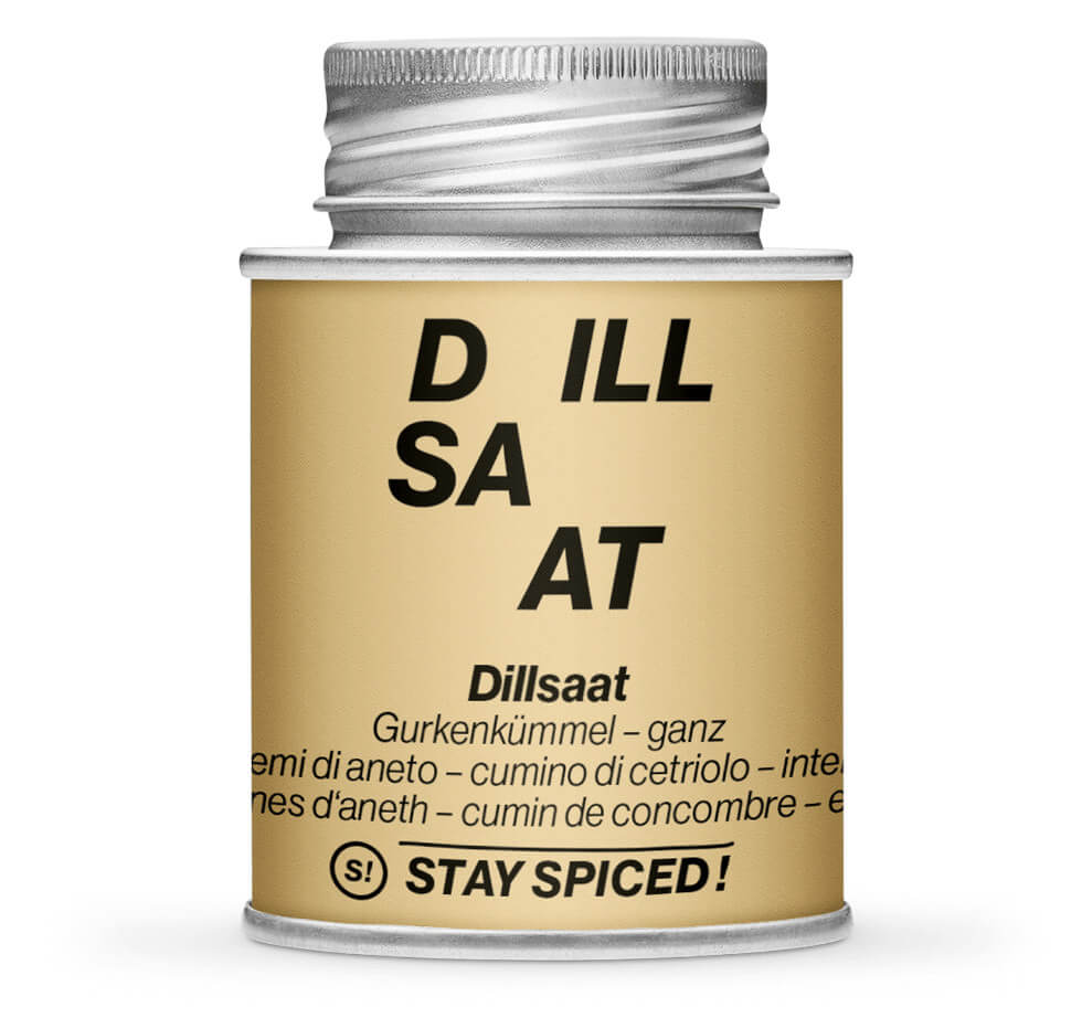 hellbraune Gewürzdose mit Dillsaat - Gurkenkümmel von STAY SPICED! bei Chefkoch-Gewürze