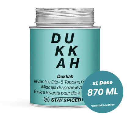 Dukkah - orientalische Gewürzmischung in der grossen XL-Dose (870ml) von STAY SPICED !