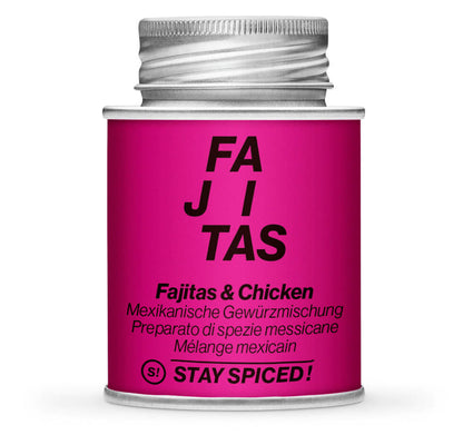 Fajitas & Poulet mexikanisch Gewürz - Geschlossene pinke Gewürzdose von STAY SPICED !