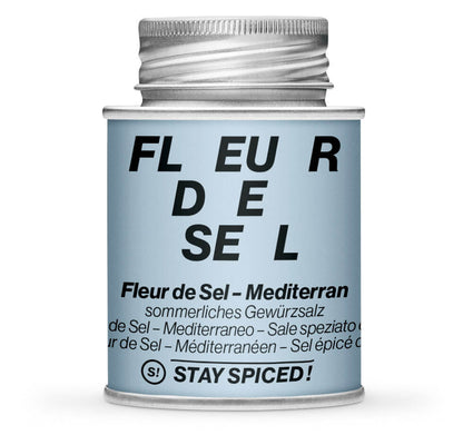 Fleur de Sel Mediterran - Geschlossene hellblaue Gewürzdose von STAY SPICED