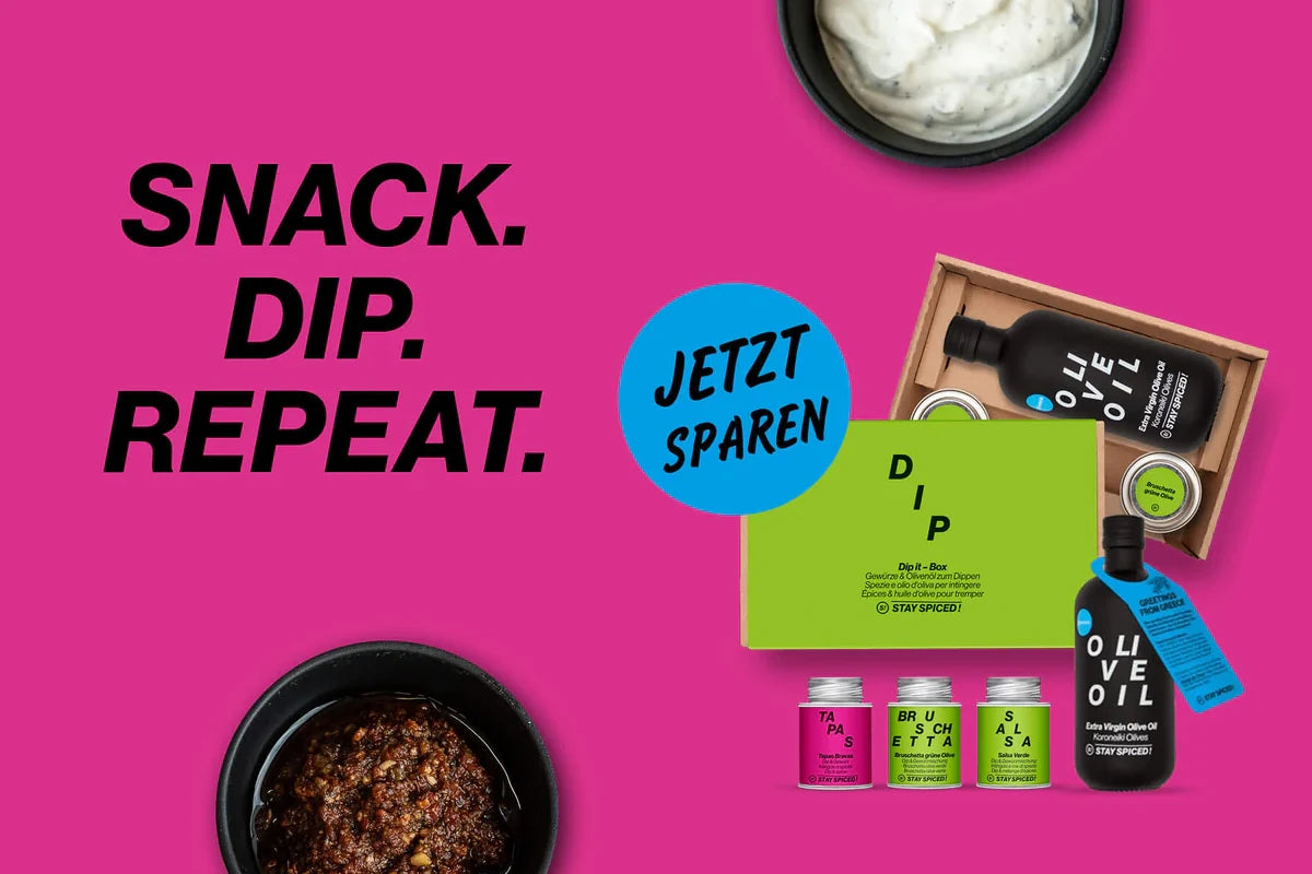 Vielseitige Dip-Gewürze und Olivenöl für den perfekten Apero oder zum Grillen – Geniale Saucen-Mischungen von Chefkoch-Gewürze
