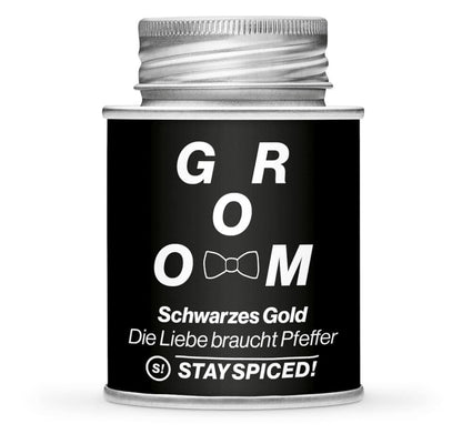 Just Married Geschenkbox mit Gratulationskarte und den Gewürzen für Braut und Bräutigam