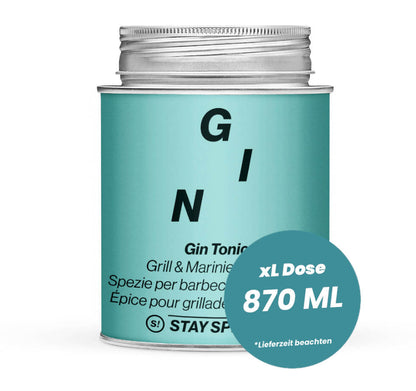 Gin Tonic Grill & Mariniergewürz in der grossen XL-Dose (870ml) von STAY SPICED!