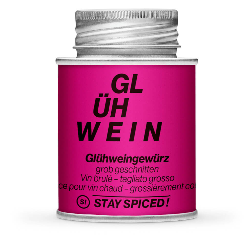 Glühweingewürz - Geschlossene pinke Gewürzdose von STAY SPICED