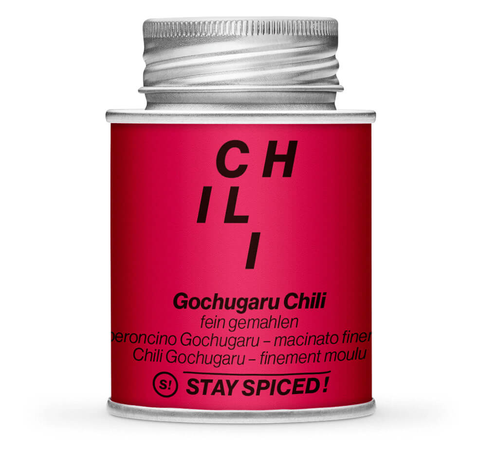 Gochugaru Chili gemahlen - Geschlossene Rot Gewürzdose von STAY SPICED