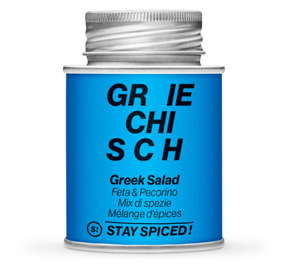 Greek Salad Feta & Pecorino - Geschlossene blaue Gewürzdose von STAY SPICED!