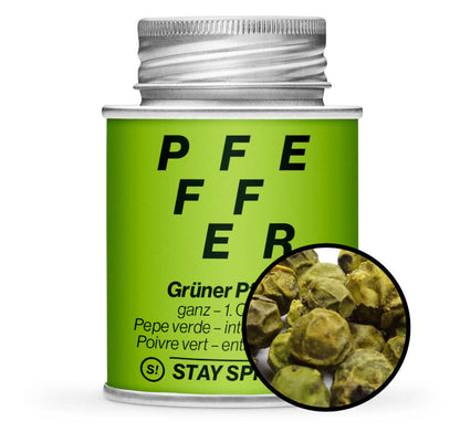 Grüner Pfeffer ganz Malabar - Hellgrün Gewürzdose von STAY SPICED ! bei Chefkoch-Gewürze